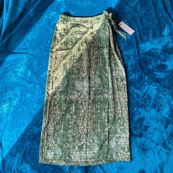 Silky Wrap Skirt - Picture 2 of 5